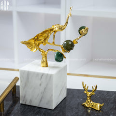 Maison Couture - Tượng Khổng Kim Tước Le Paon D'Or De L'Empereur 15x21-TƯỢNG TRANG TRÍ-CẬU HAI HOME DECOR