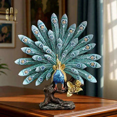 Maison Couture - Tượng Khổng Tước Royal Paon Plumage - Empress Fan 29x31 cm-TƯỢNG TRANG TRÍ-CẬU HAI HOME DECOR