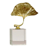 Maison Couture - Tượng Lá Ngân Hạnh Crystal Brasson Ginkgo H25
