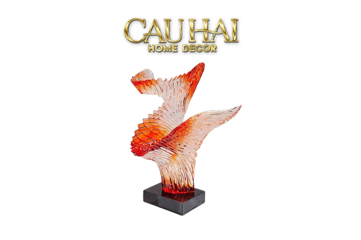 Maison Couture - Tượng Nghệ Thuật Aurora Phoenix Éclat Amber 65x45x68-CẬU HAI HOME DECOR