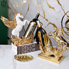 Maison Couture - Tượng Ngựa Bằng Đồng Đá Flotite Green - Brasson Équestre Cheval Émeraude 20x40-CẬU HAI HOME DECOR