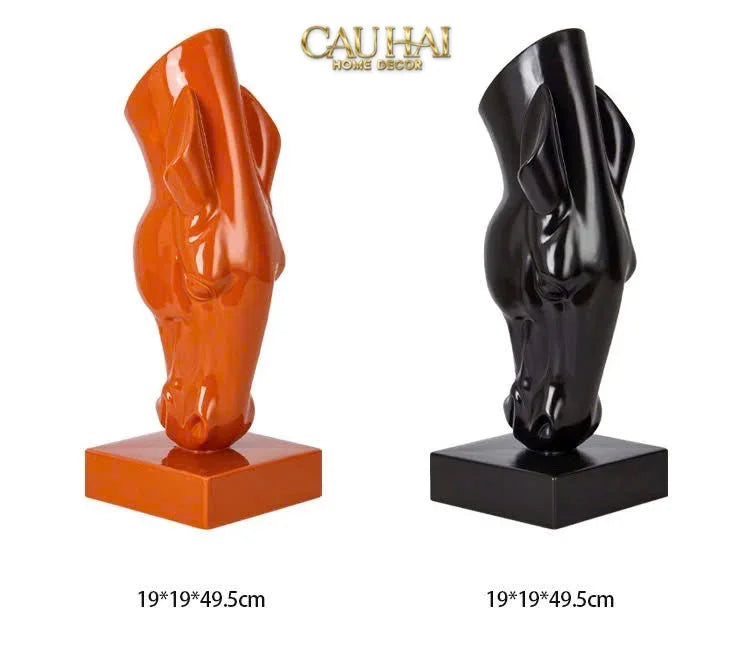 Maison Couture - Tượng Ngựa Bình Hoa Tête De Cheval Savoir Atélier Vessel H49-TƯỢNG TRANG TRÍ-CẬU HAI HOME DECOR