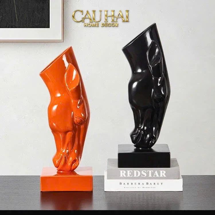 Maison Couture - Tượng Ngựa Bình Hoa Tête De Cheval Savoir Atélier Vessel H49-TƯỢNG TRANG TRÍ-CẬU HAI HOME DECOR