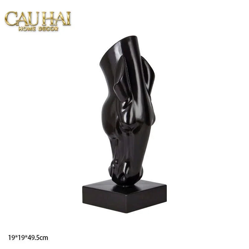 Maison Couture - Tượng Ngựa Bình Hoa Tête De Cheval Savoir Atélier Vessel H49-TƯỢNG TRANG TRÍ-CẬU HAI HOME DECOR
