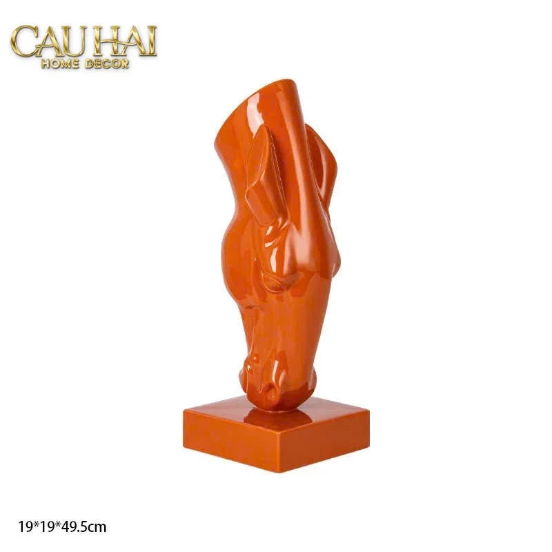 Maison Couture - Tượng Ngựa Bình Hoa Tête De Cheval Savoir Atélier Vessel H49-TƯỢNG TRANG TRÍ-CẬU HAI HOME DECOR