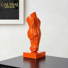 Maison Couture - Tượng Ngựa Bình Hoa Tête De Cheval Savoir Atélier Vessel H49-TƯỢNG TRANG TRÍ-CẬU HAI HOME DECOR
