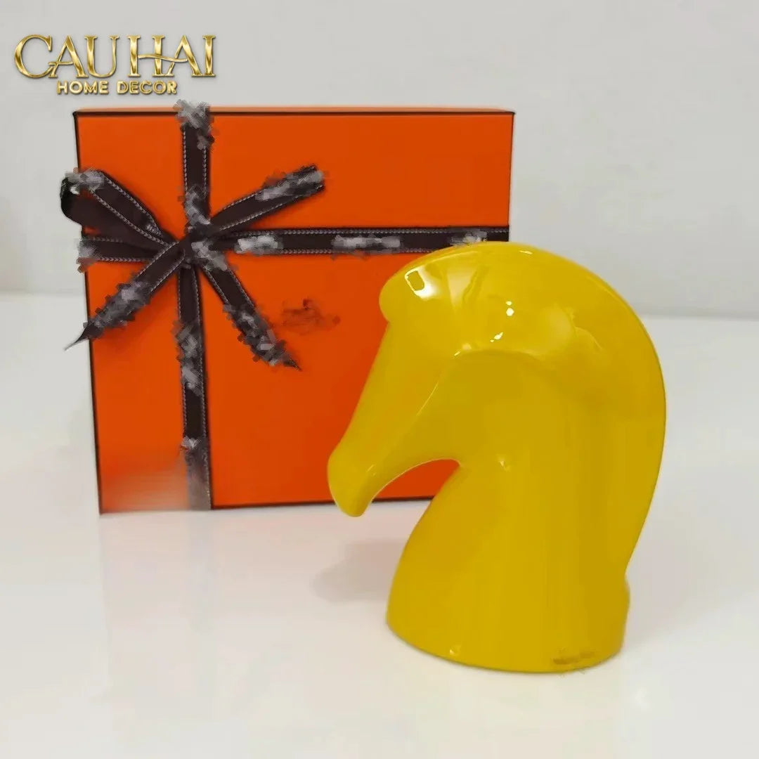 Maison Couture - Tượng Ngựa Chặn Giấy Brun Cheval De Papier Paperweight-HỘP KHĂN GIẤY-CẬU HAI HOME DECOR
