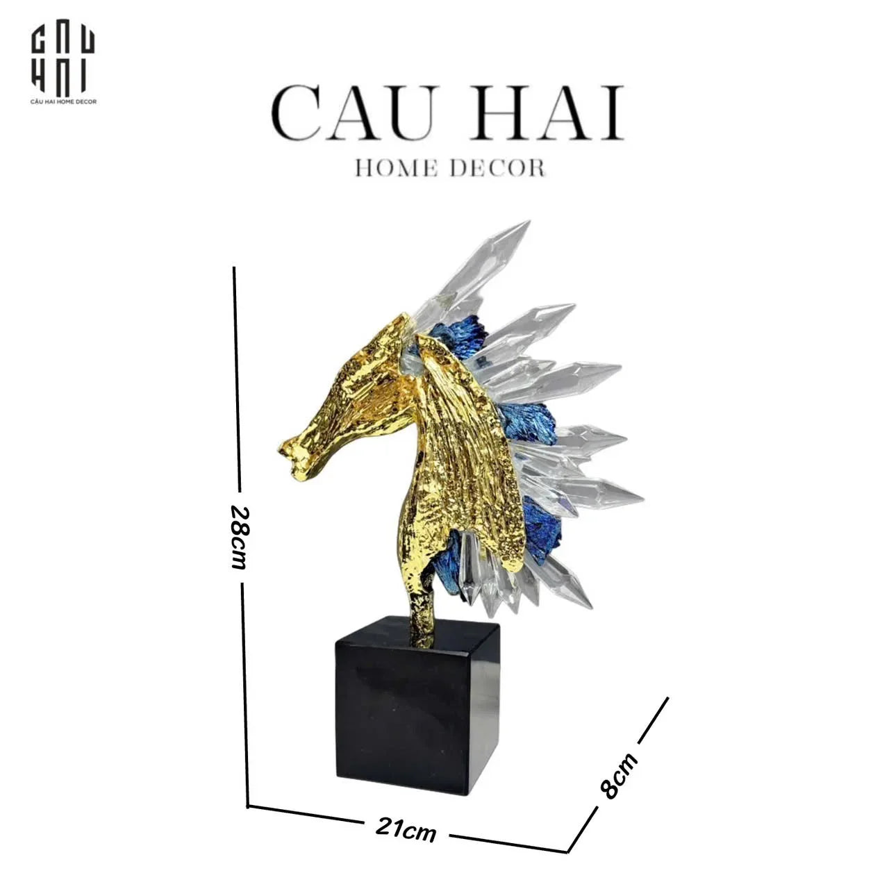 Maison Couture - Tượng Ngựa Chiến Mã Hoàng Gia Ultimate Quartz Paladin-TƯỢNG TRANG TRÍ-CẬU HAI HOME DECOR