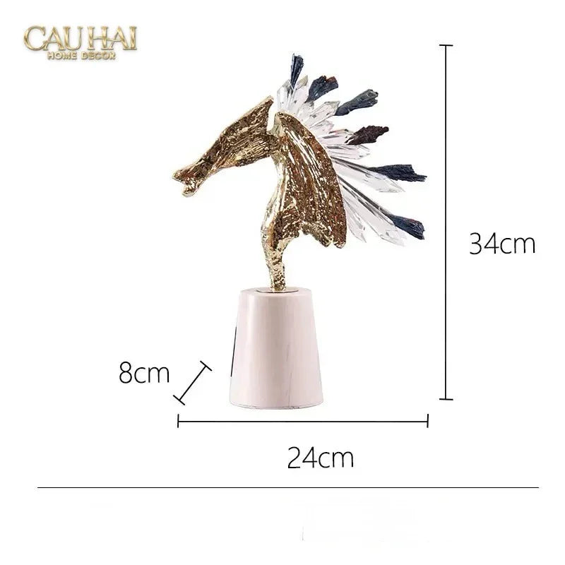 Maison Couture - Tượng Ngựa Chiến Mã Hoàng Gia Ultimate Quartz Paladin-TƯỢNG TRANG TRÍ-CẬU HAI HOME DECOR