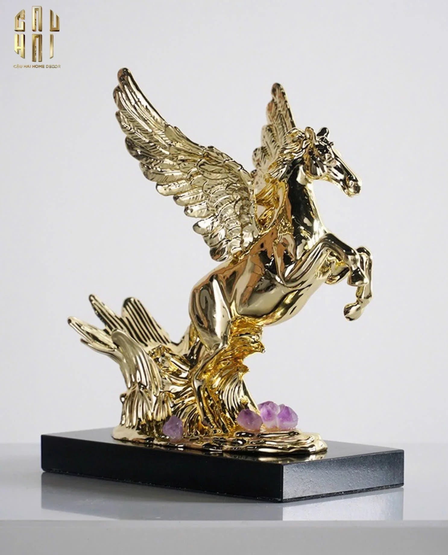Maison Couture - Tượng Ngựa Đế Đỡ Chai Vang - Elite Pegasus Wine Stand - CẬU HAI HOME DECOR