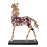 Maison Couture - Tượng Ngựa Đồng Đá Thạch Anh Tím - Thiên Mã Sentinel Prime Améthyste Stallion Équestre - 10x26x37-TƯỢNG TRANG TRÍ-Đối tác tại Trung Quốc theo từng đơn đặt hàng-CẬU HAI HOME DECOR