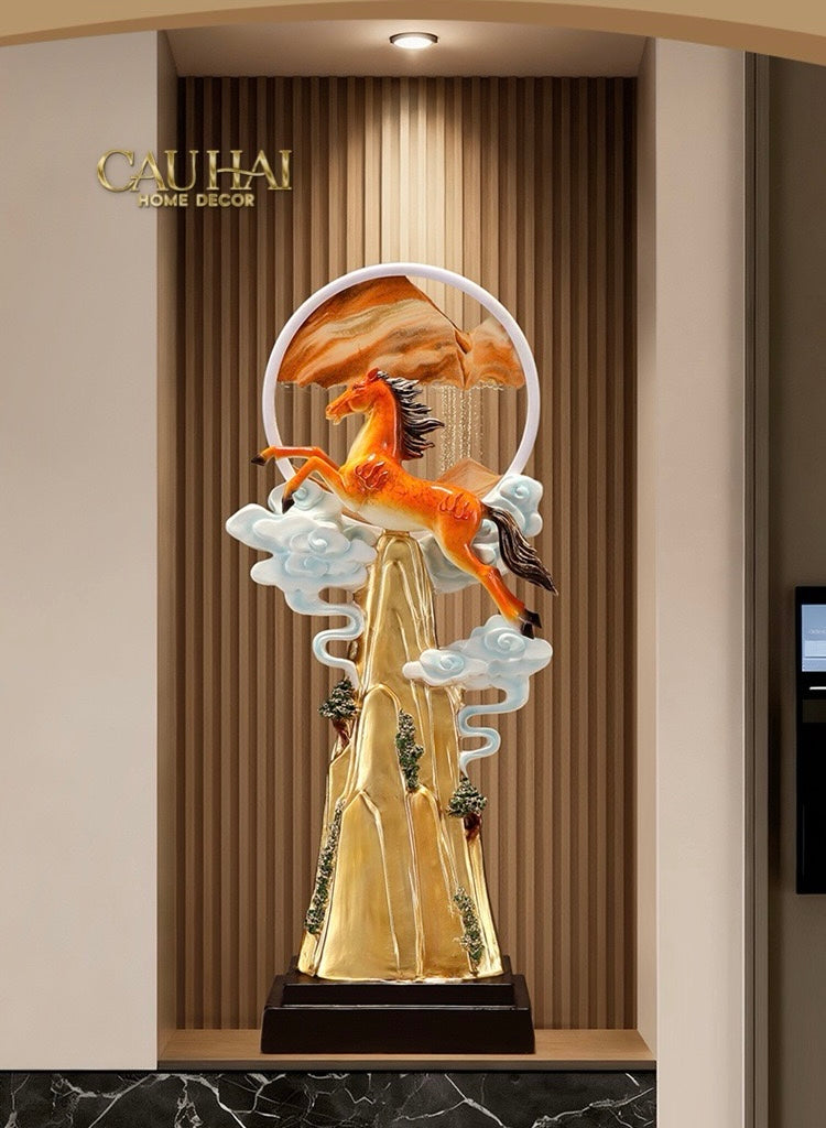 Maison Couture - Tượng Ngựa Xích Thiên Mã - Vermillion Celestial Stalion H71-CẬU HAI HOME DECOR