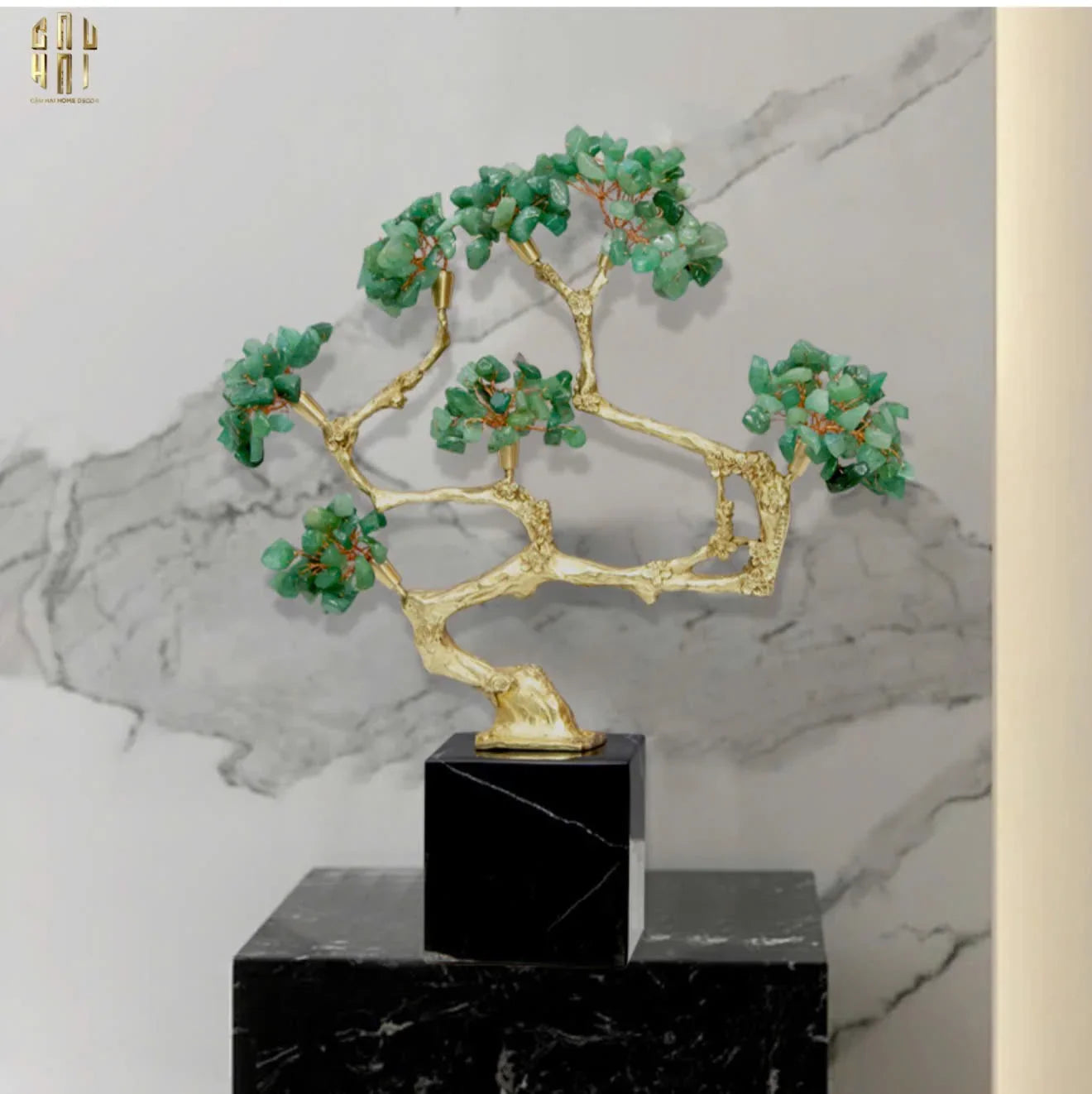 Maison Couture - Tượng Nhánh Cây Bonsai Brasson Gemstone - Tree Of Fortune 30x24x8-TƯỢNG TRANG TRÍ-CẬU HAI HOME DECOR