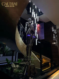 Maison Couture - Tượng Nữ Thần Ánh Sáng Futuristic Elysian Platinum Deity Hyper Pop - Cyber Illumina H207-CẬU HAI HOME DECOR