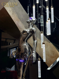 Maison Couture - Tượng Nữ Thần Ánh Sáng Futuristic Elysian Platinum Deity Hyper Pop - Cyber Illumina H207-CẬU HAI HOME DECOR