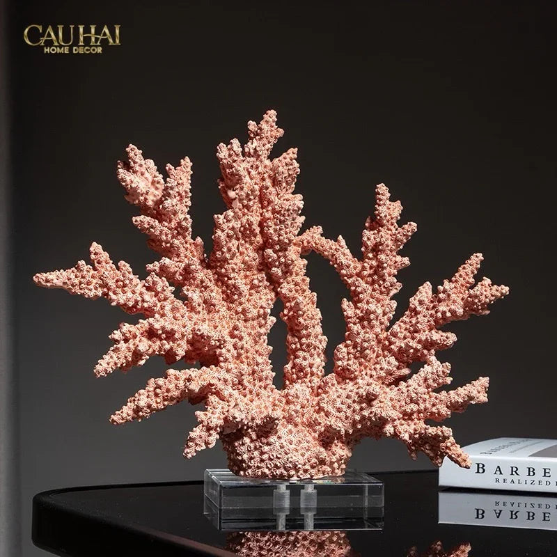 Maison Couture - Tượng San Hô Vương Miện Couronne Ashen Terra Cristalleries Coral Sculptures 34x12x30-TƯỢNG TRANG TRÍ-CẬU HAI HOME DECOR