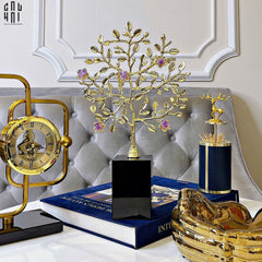 Maison Couture - Tượng Thân Cây Bằng Đồng Đá Thạch Anh Tím Brasson Amethyst Jardin De Vie 20x34-CẬU HAI HOME DECOR