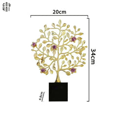 Maison Couture - Tượng Thân Cây Bằng Đồng Đá Thạch Anh Tím Brasson Amethyst Jardin De Vie 20x34-CẬU HAI HOME DECOR