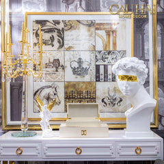 Maison Couture - Tượng Thiên Thần Dát Vàng Gilded Drapery Archangel Sculptures 31x23x86cm-CẬU HAI HOME DECOR