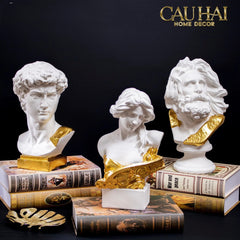 Maison Couture - Tượng Thiên Thần Dát Vàng Gilded Drapery Archangel Sculptures 31x23x86cm-CẬU HAI HOME DECOR