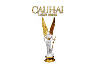 Maison Couture - Tượng Thiên Thần Dát Vàng Gilded Drapery Archangel Sculptures 31x23x86cm-CẬU HAI HOME DECOR