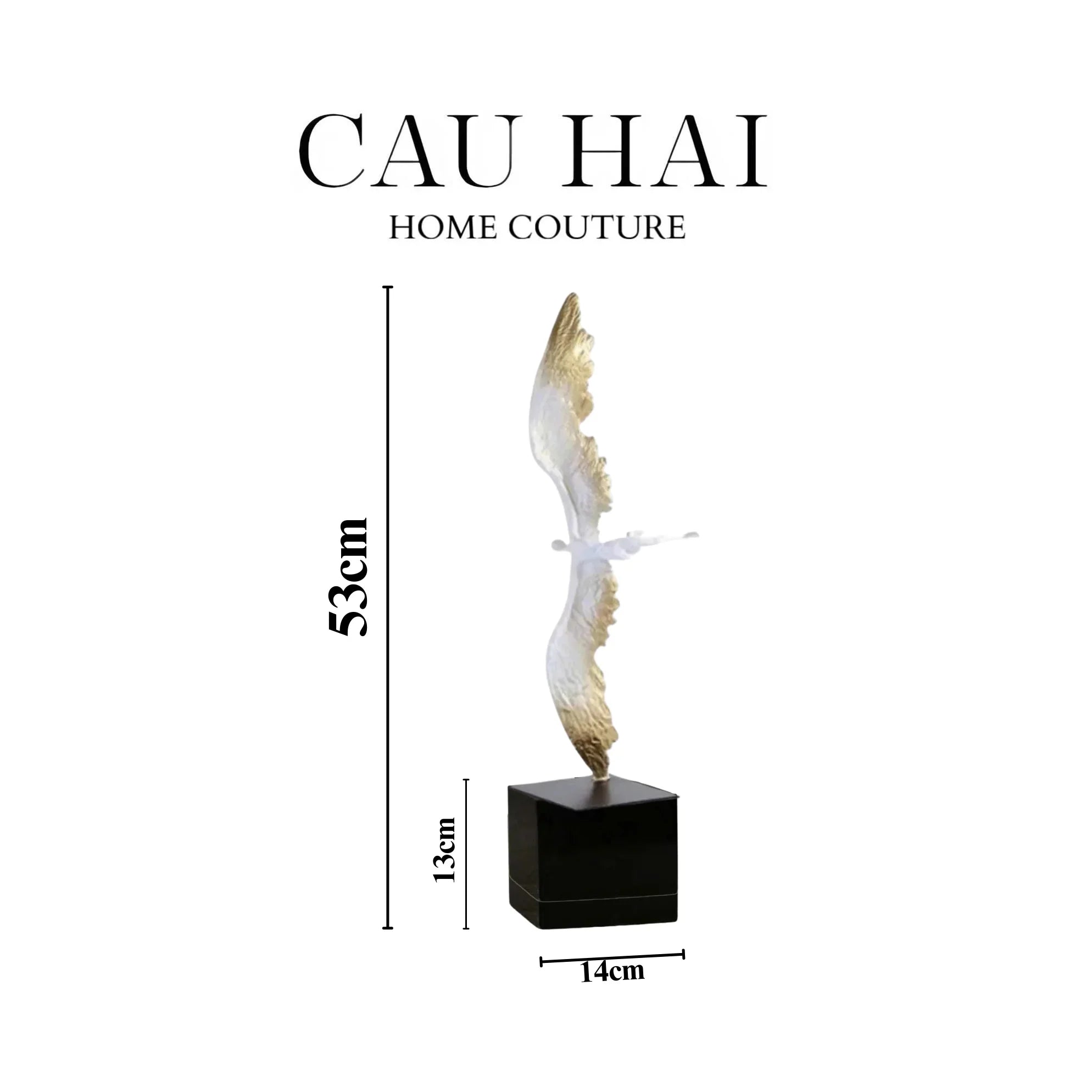 Maison Couture - Tượng Thiên Thần Falling Angel H53-TƯỢNG TRANG TRÍ-CẬU HAI HOME DECOR
