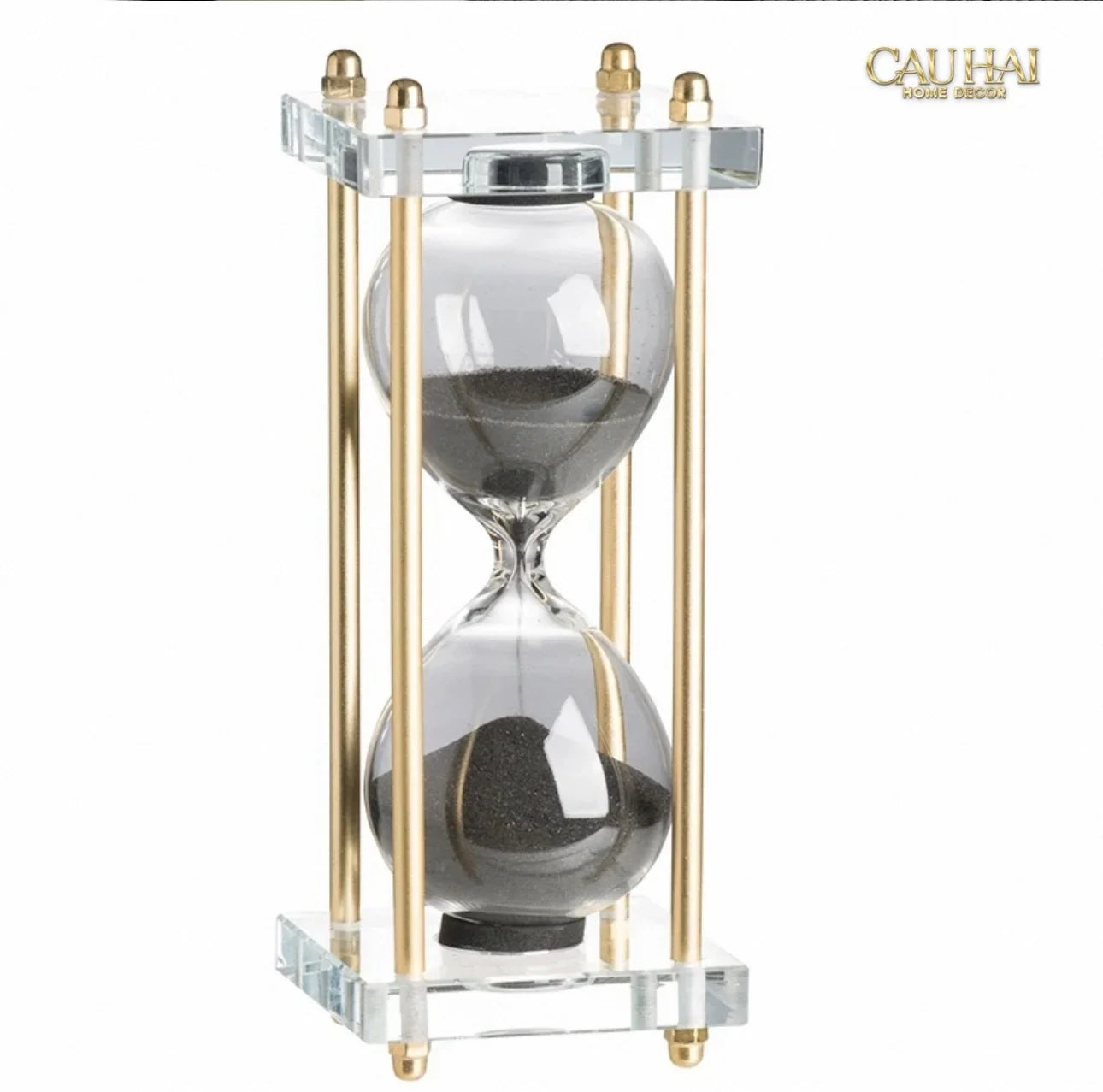 Maison Couture - Tượng Trang Trí Đồng Hồ Cát Cristalleries Lumière Acry Charcoal 30Mins D25-CẬU HAI HOME DECOR