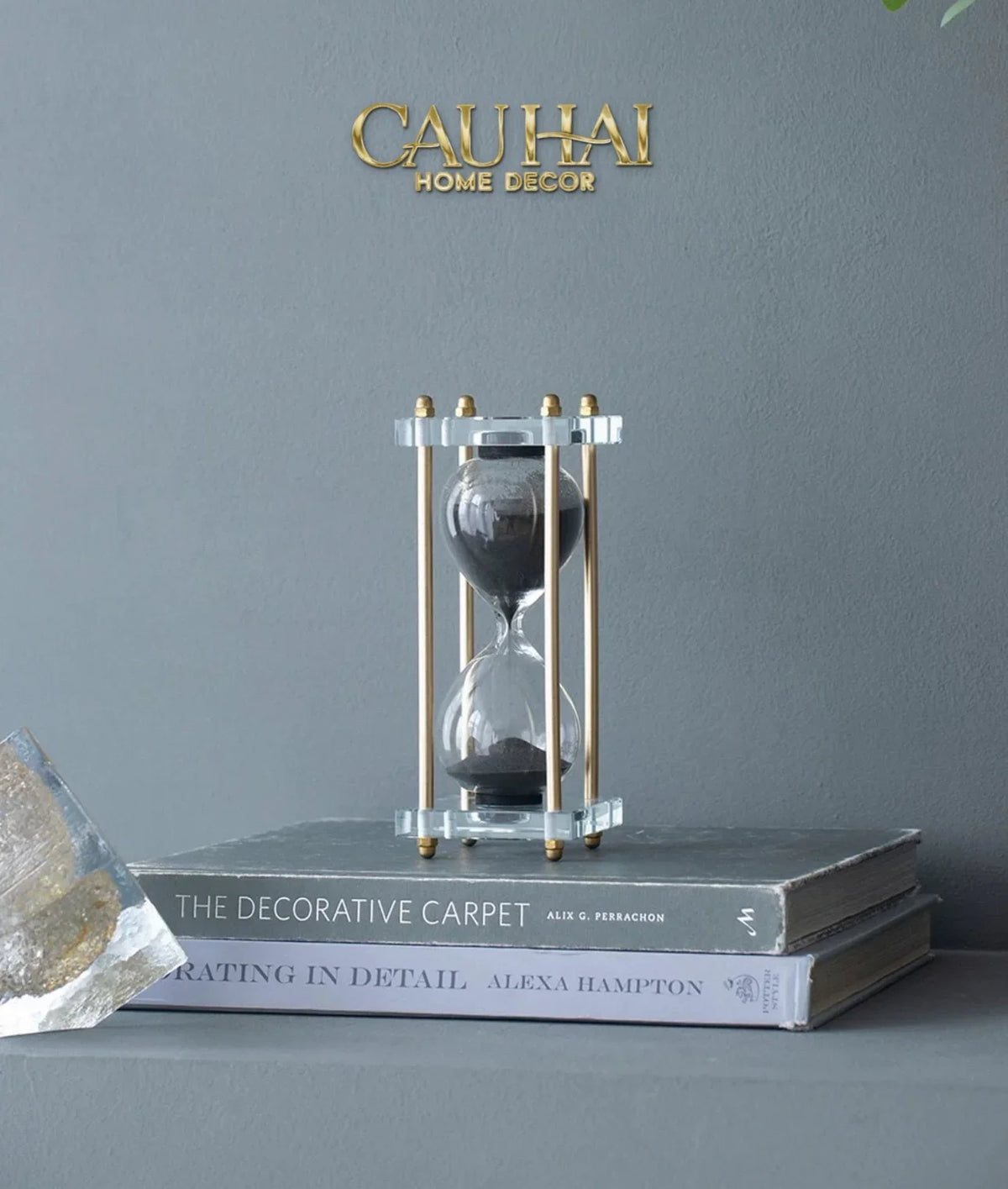 Maison Couture - Tượng Trang Trí Đồng Hồ Cát Cristalleries Lumière Acry Charcoal 30Mins D25-TƯỢNG TRANG TRÍ-CẬU HAI HOME DECOR