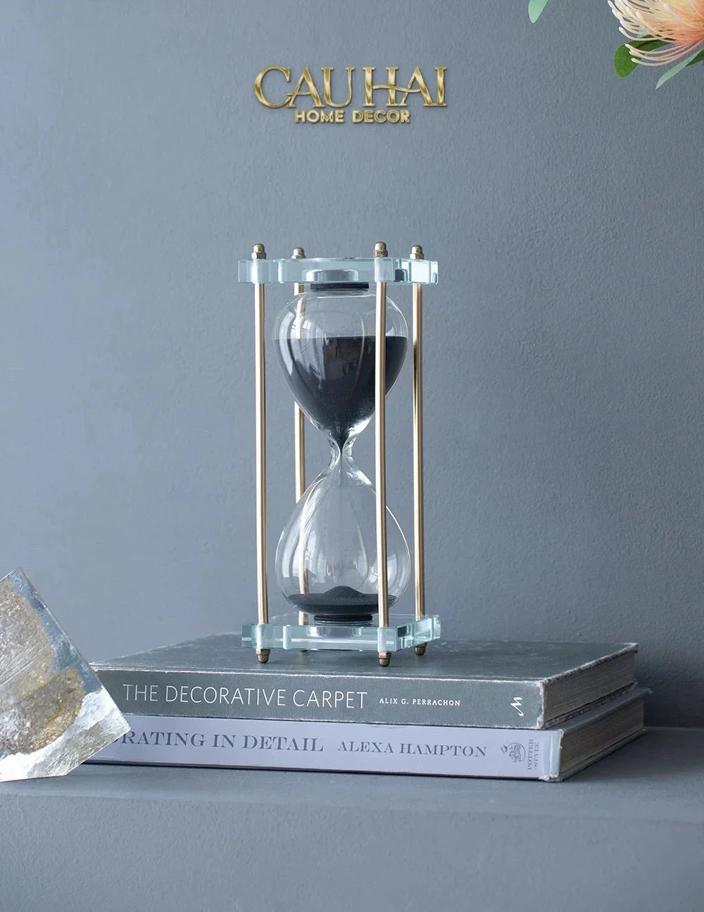 Maison Couture - Tượng Trang Trí Đồng Hồ Cát Cristalleries Lumière Acry Charcoal 30Mins D25-TƯỢNG TRANG TRÍ-CẬU HAI HOME DECOR