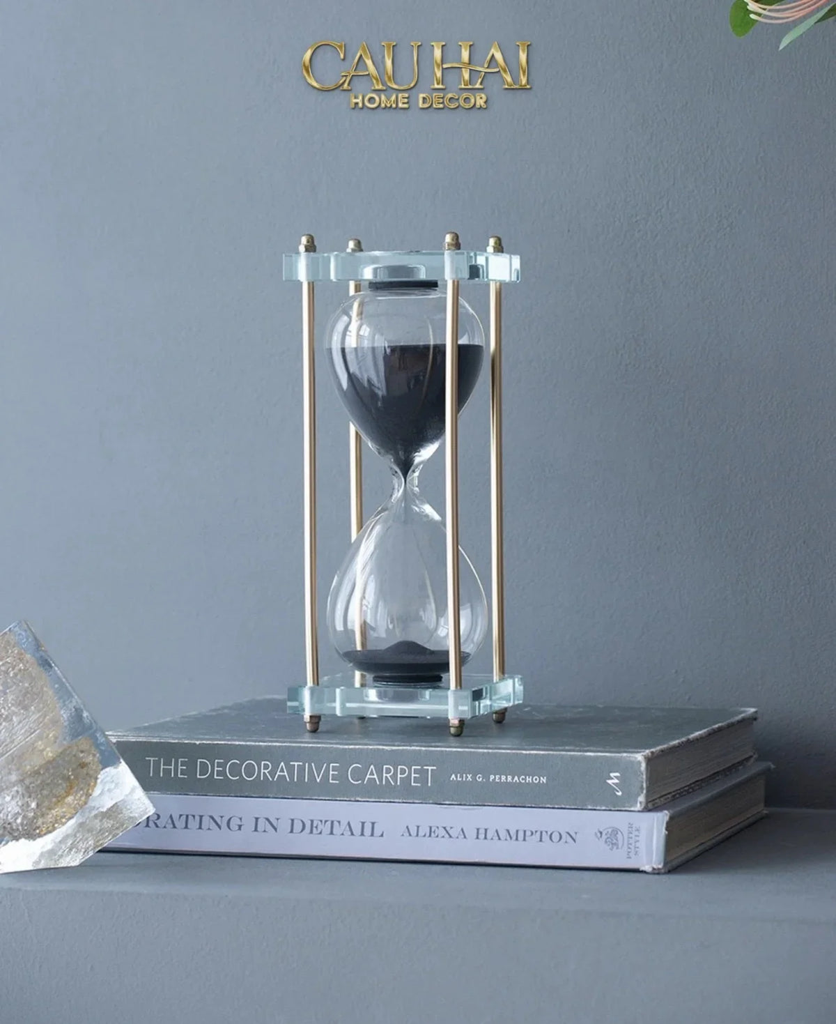 Maison Couture - Tượng Trang Trí Đồng Hồ Cát Cristalleries Lumière Acry Charcoal 30Mins D25-TƯỢNG TRANG TRÍ-CẬU HAI HOME DECOR