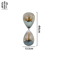 Maison Couture - Tượng Trang Trí Đồng Hồ Cát Thuỷ Tinh Ngũ Sắc Crystal Grande Curves HourGlass 14x44-TƯỢNG TRANG TRÍ-CẬU HAI HOME DECOR
