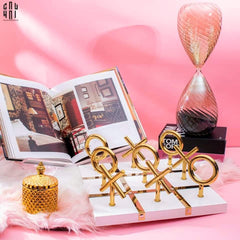 Maison Couture - Tượng Trang Trí Đồng Hồ Cát Thuỷ Tinh Ngũ Sắc Crystal Grande Curves HourGlass 14x44-TƯỢNG TRANG TRÍ-CẬU HAI HOME DECOR