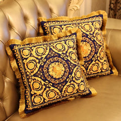 Maison Couture - Vỏ Gối Nhung Chenille Medusa V Class - Crete de Fleur - Vermilion Royale 45-VỎ GỐI-CẬU HAI HOME DECOR