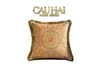 Maison Couture - Vỏ Gối Nhung Chenille Medusa V Class - Crete de Fleur - Vermilion Royale 45-VỎ GỐI-CẬU HAI HOME DECOR
