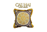 Maison Couture - Vỏ Gối Nhung Chenille V Class Barocco Medusa Haze - Regal Noir Gold 50x50-VỎ GỐI-CẬU HAI HOME DECOR