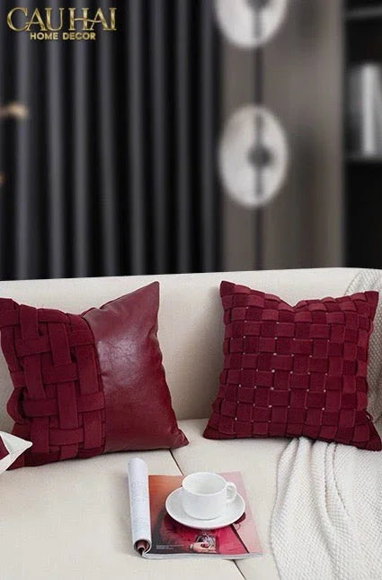 Maison Couture - Vỏ Gối Nhung Woven Mistletoe Holiday Velour 45-VỎ GỐI-CẬU HAI HOME DECOR