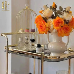 Maison Couture - Xe Đẩy Quầy Bar / Bar Cart Hemingway Trolley - Black Mirror 54x87x85-CẬU HAI HOME DECOR