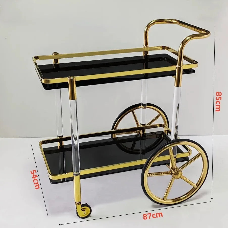 Maison Couture - Xe Đẩy Quầy Bar / Bar Cart Hemingway Trolley - Black Mirror 54x87x85-CẬU HAI HOME DECOR