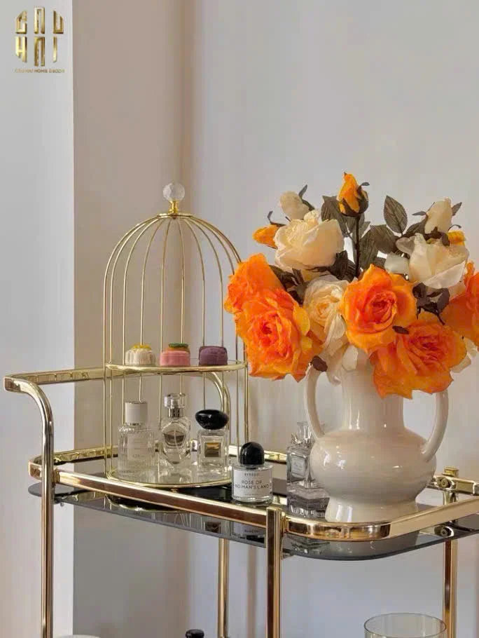 Maison Couture - Xe Đẩy Quầy Bar / Bar Cart Hemingway Trolley - Black Mirror 54x87x85-CẬU HAI HOME DECOR