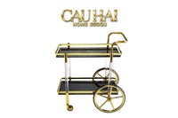 Maison Couture - Xe Đẩy Quầy Bar / Bar Cart Hemingway Trolley - Black Mirror 54x87x85-CẬU HAI HOME DECOR