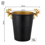 Maison Couture - Xô Đá Màu Đen Golden Elk Ice Bucket Noir Gold 5L-XÔ ĐÁ-CẬU HAI HOME DECOR