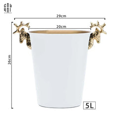 Maison Couture - Xô Đá Màu Trắng Golden Elk Ice Bucket White 5L-XÔ ĐÁ-CẬU HAI HOME DECOR