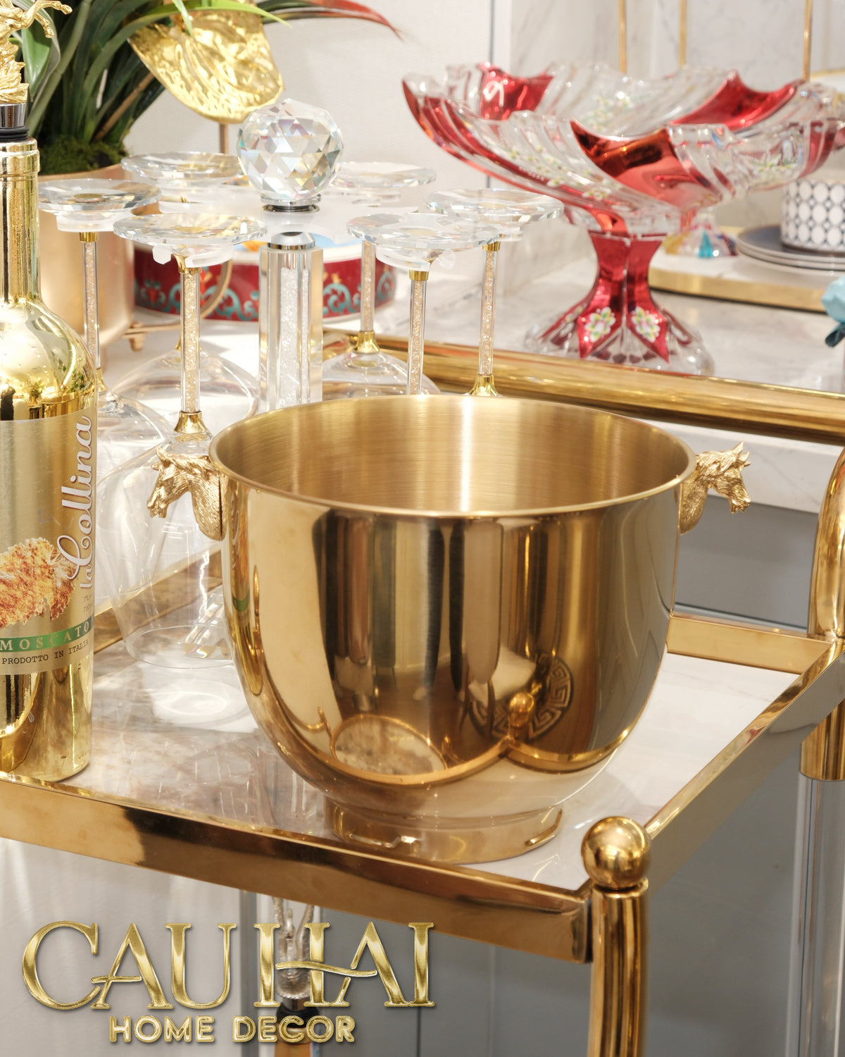Maison Couture - Xô Đá Stainless Steel Cheval Royal D'Or Ice Bucket 18x25-XÔ ĐÁ-CẬU HAI HOME DECOR-CẬU HAI HOME DECOR