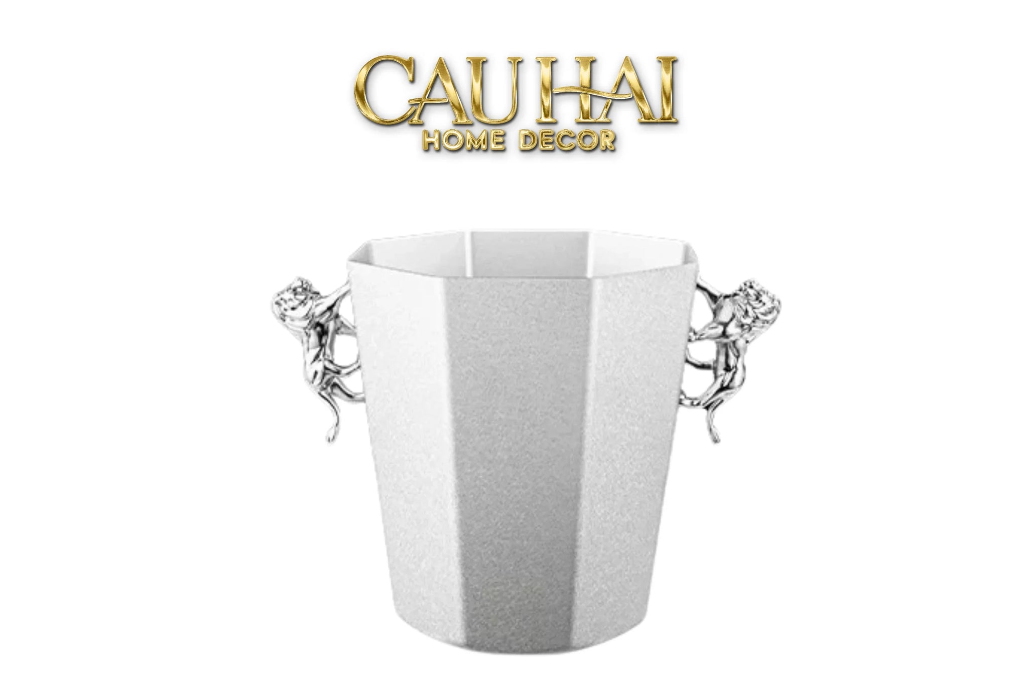 Maison Couture - Xô Đá Sư Tử Bằng Đồng - Brasson Lion Sauvage Ice Bucket 14x18.5x21 4.5L-CẬU HAI HOME DECOR