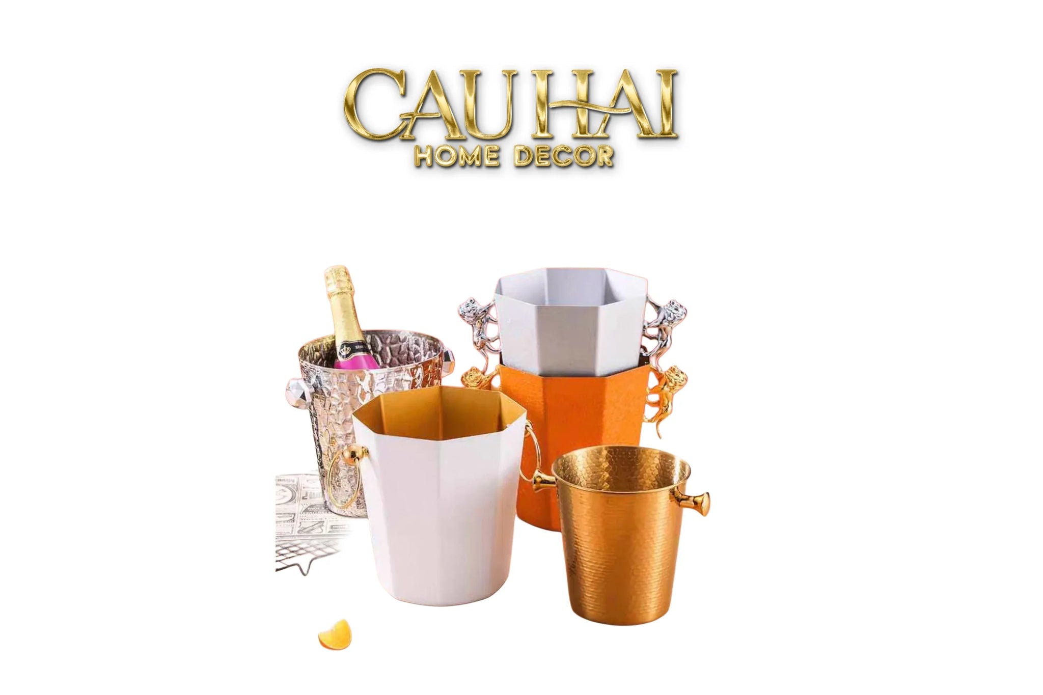 Maison Couture - Xô Đá Sư Tử Bằng Đồng - Brasson Lion Sauvage Ice Bucket 14x18.5x21 4.5L-CẬU HAI HOME DECOR