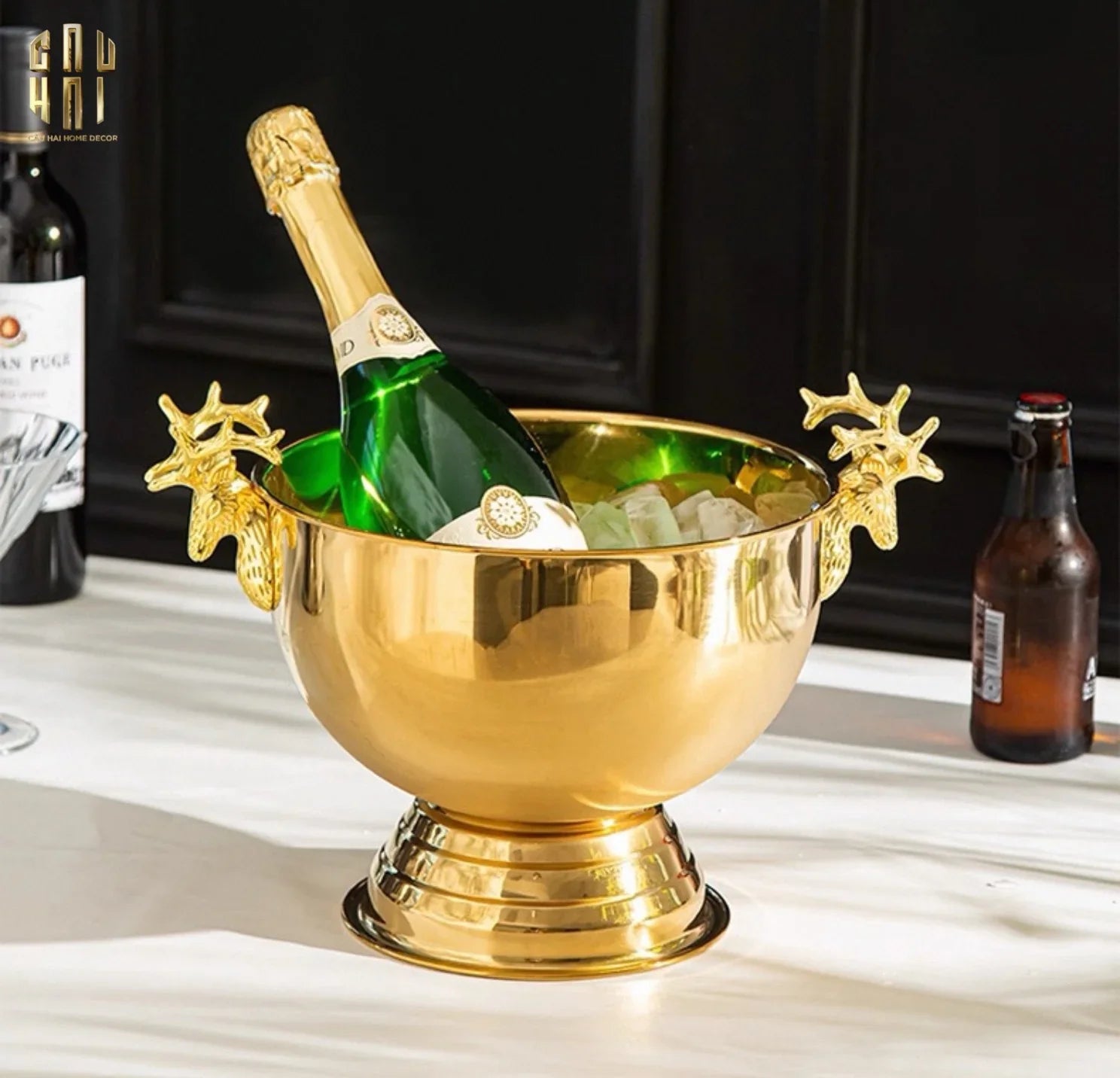 Maison Couture - Xô Đá Ướp Lạnh Grande Golden Elk Ice Bucket 10L 39x47x32-CẬU HAI HOME DECOR