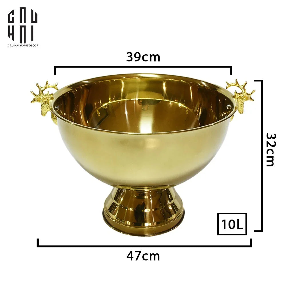 Maison Couture - Xô Đá Ướp Lạnh Grande Golden Elk Ice Bucket 10L 39x47x32-XÔ ĐÁ-Đối tác tại Trung Quốc theo từng đơn đặt hàng-CẬU HAI HOME DECOR