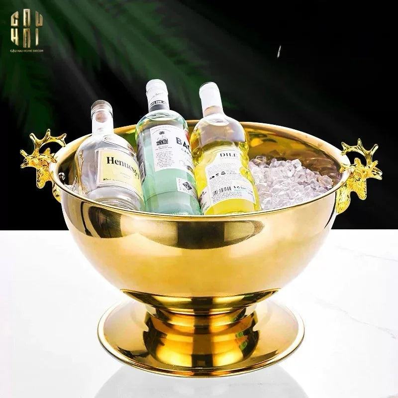 Maison Couture - Xô Đá Ướp Lạnh Grande Golden Elk Ice Bucket 10L 39x47x32-CẬU HAI HOME DECOR