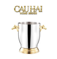 maison-couture-xo-da-uop-vang-stainless-steel-cheval-equestre-ice-bucket-metalic-gold-6l-18x24-cau-hai-home-decor - CẬU HAI HOME DECOR