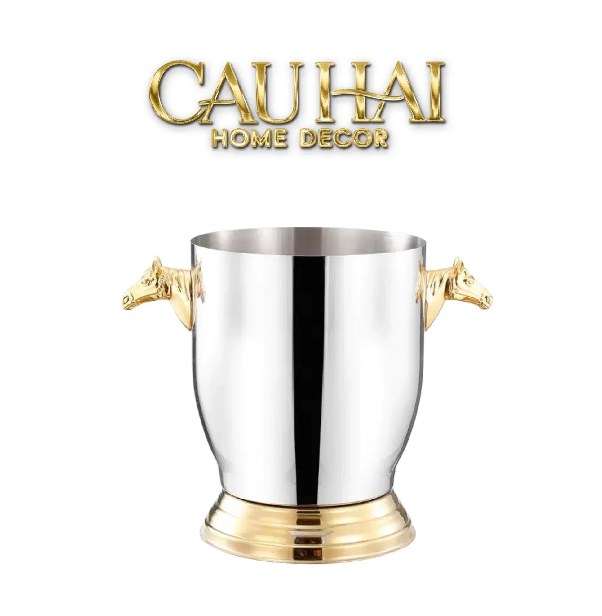 maison-couture-xo-da-uop-vang-stainless-steel-cheval-equestre-ice-bucket-metalic-gold-6l-18x24-cau-hai-home-decor - CẬU HAI HOME DECOR